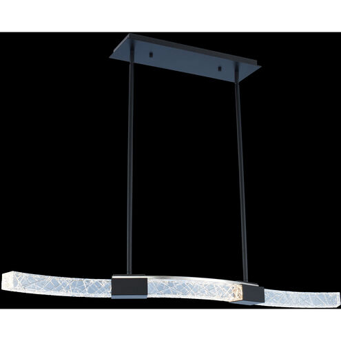 Athena Island Light Ceiling Light in Firenze, Matte Black W/ Polished Nickel