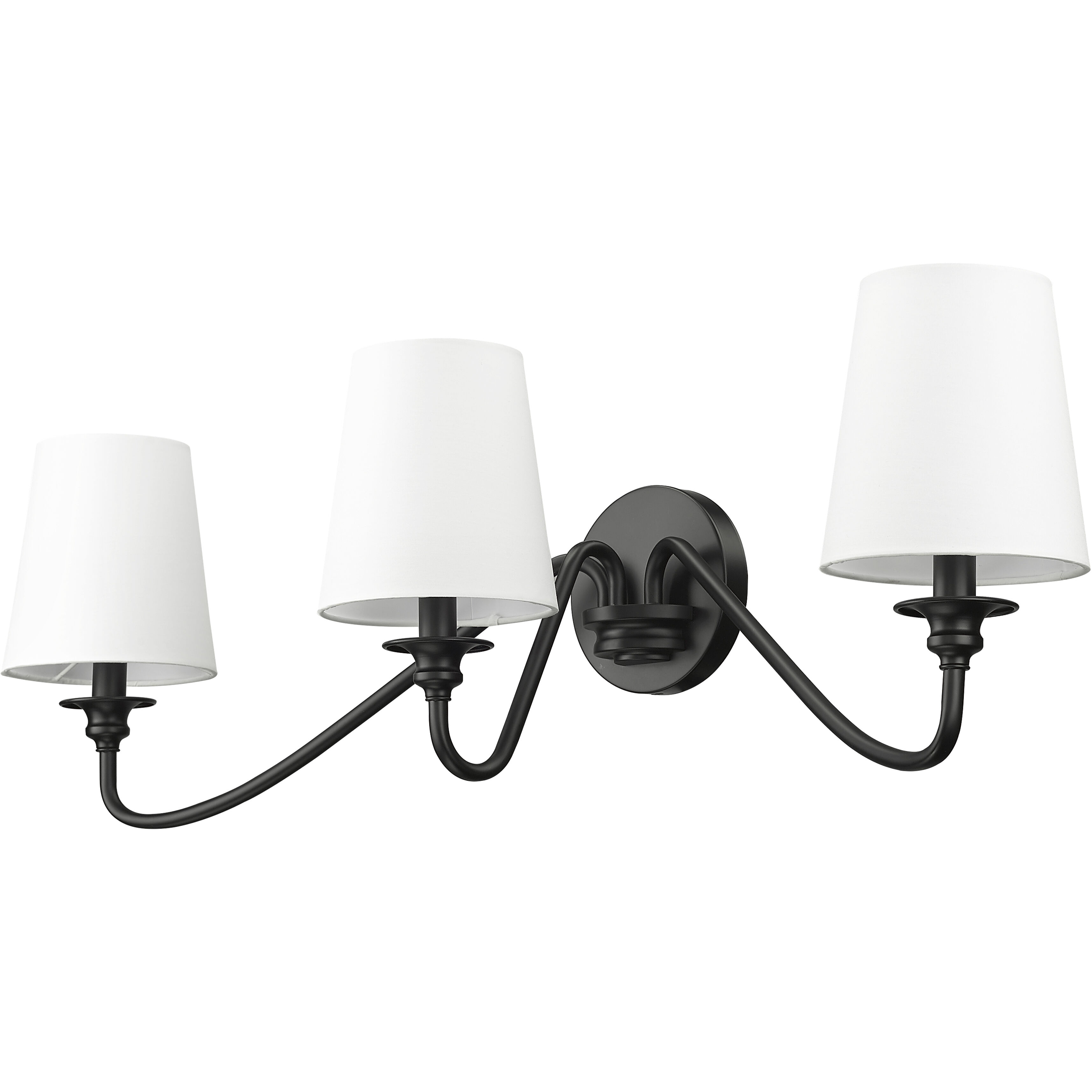 Gianna 3 Light 32 inch Matte Black Wall Sconce Wall Light