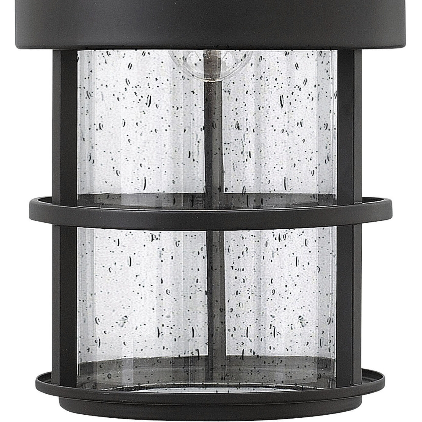 Saturn 1 Light 10 inch Satin Black Outdoor Hanging Lantern
