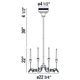 Candela 9 Light 23 inch Chrome Chandelier Ceiling Light