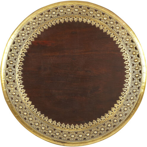 Ranthore Round Brass 24 X 20 inch Artifacts Accent Table