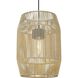 Seabrooke 1 Light 15 inch Natural Black Outdoor Pendant in Summer Sands