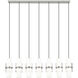 Cayden 7 Light 54 inch Brushed Nickel Linear Chandelier Ceiling Light