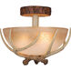 Lodge LED 16 inch Noachian Stone Semi-Flush Mount Ceiling Light