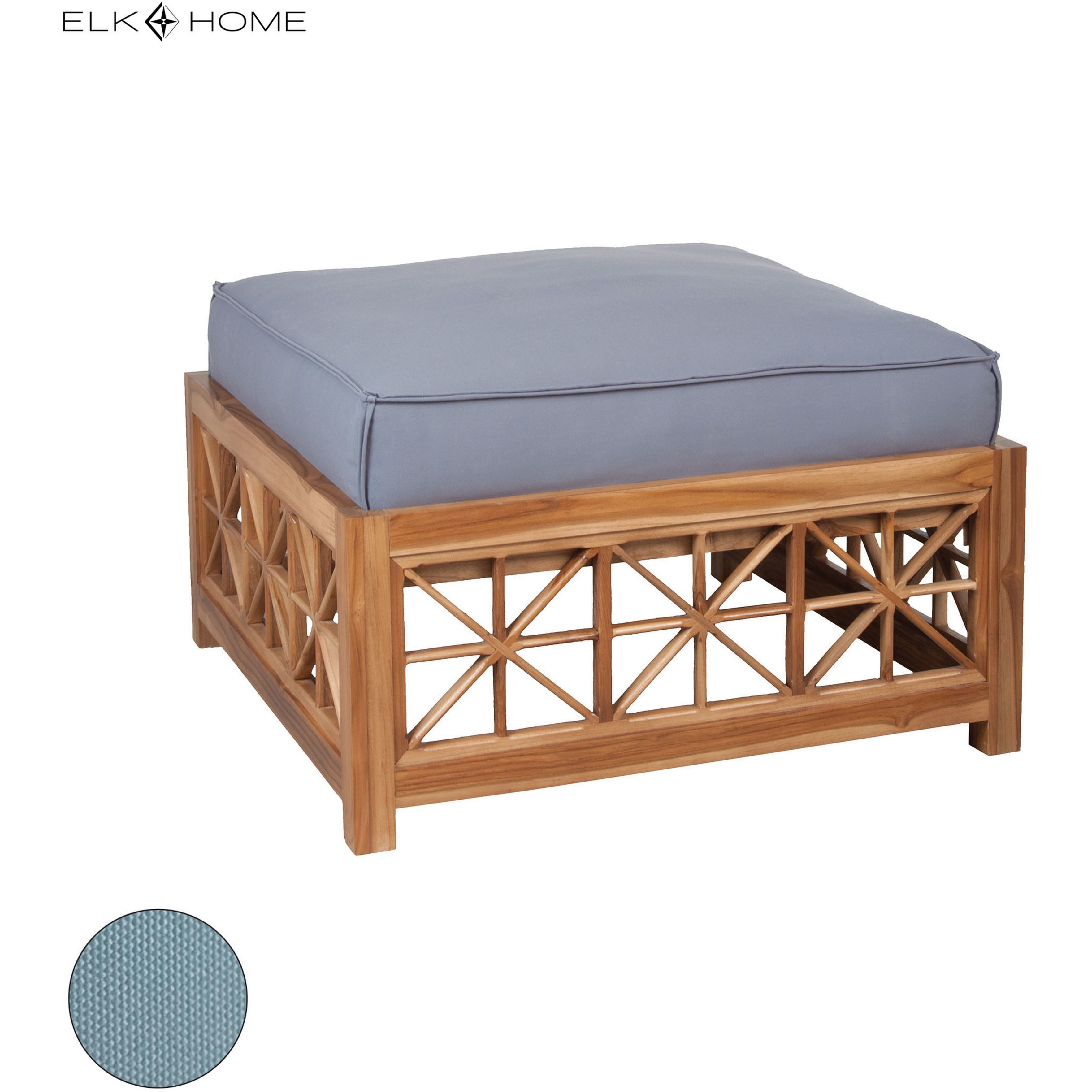 Guild Master 32 X 32 inch Sea Green Outdoor Cushion, Square Ottoman Cushion