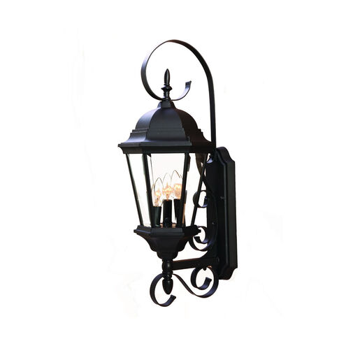 New Orleans 3 Light 25 inch Matte Black Exterior Wall Mount