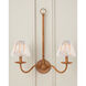 Wildflower Pastel Blue and Pastel Pink and Ivory 6 inch Tapered Chandelier Shade