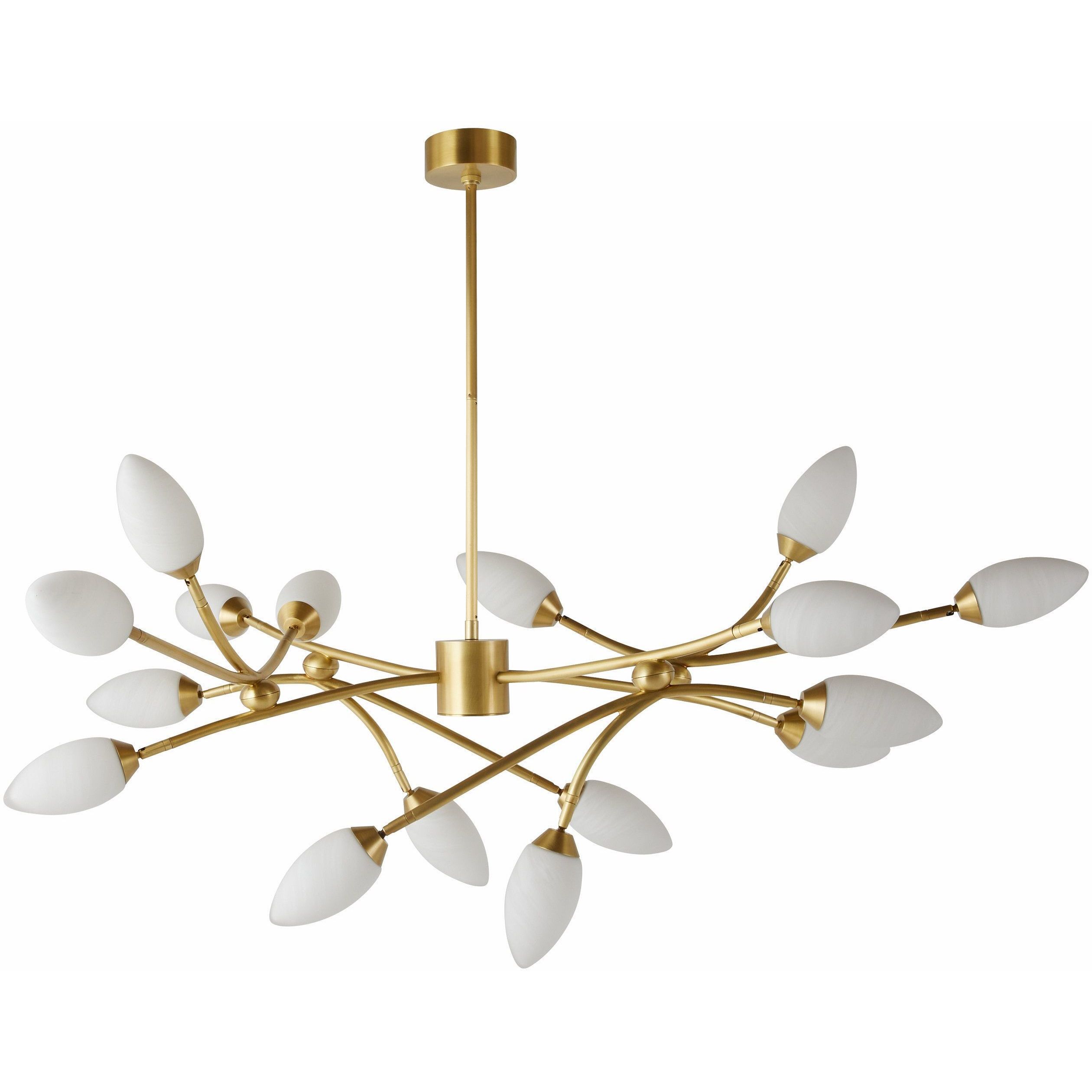 Ember 16 Light Antique Brass Chandelier Ceiling Light