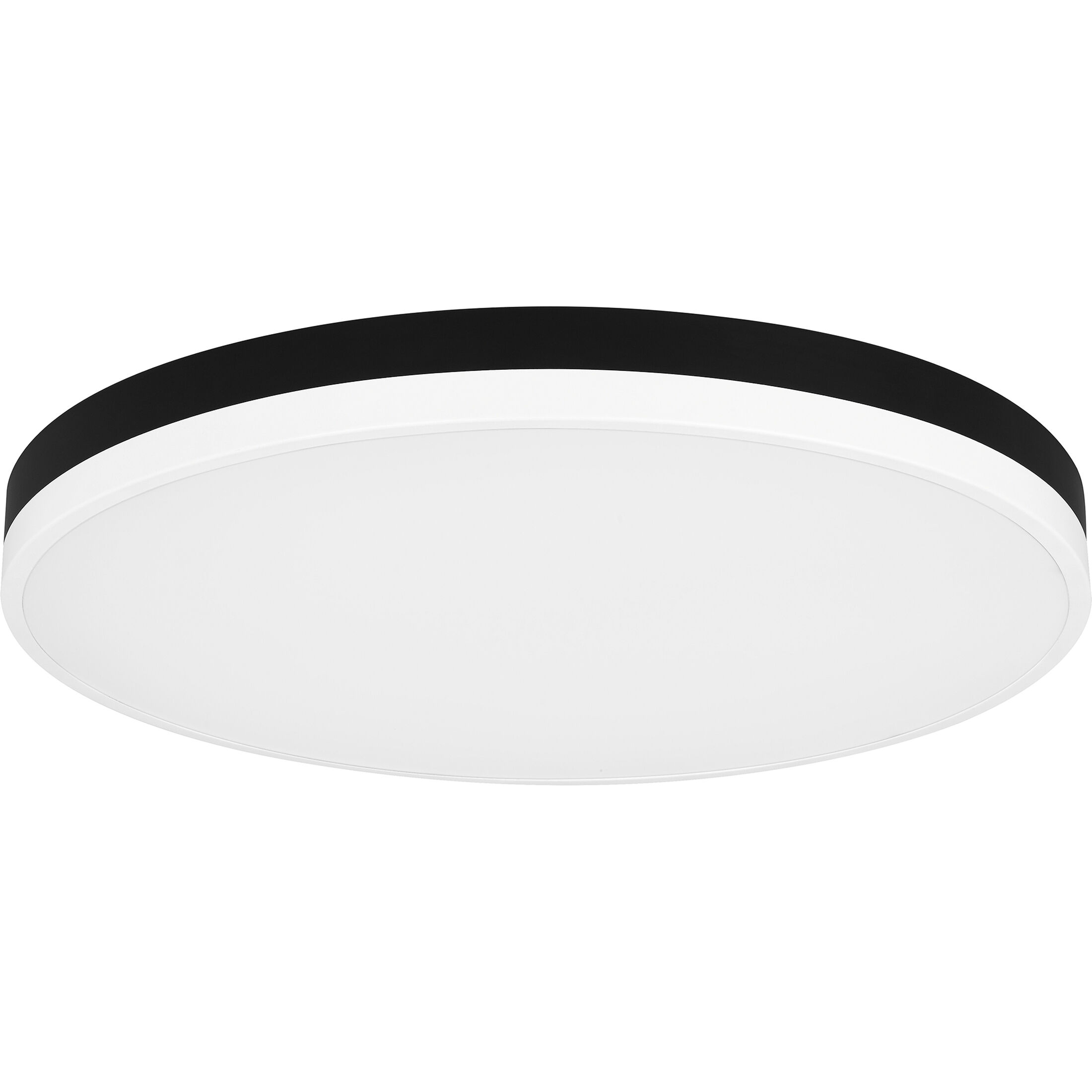 Weldin LED 20 inch Matte Black White Flush Mount Ceiling Light