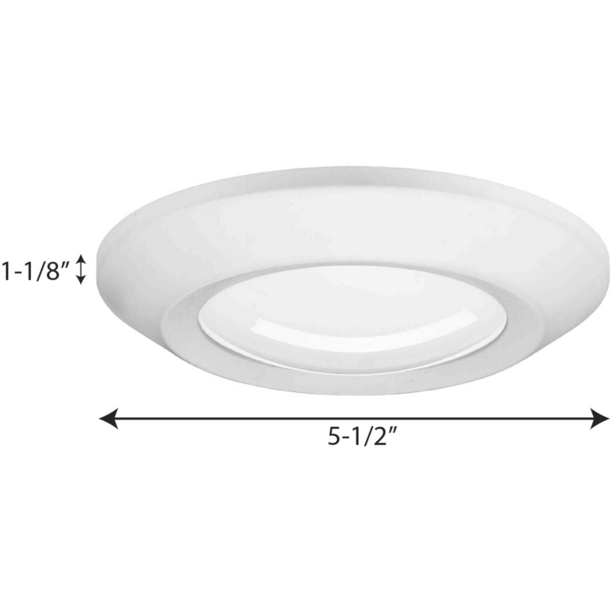 Intrinsic LED 5.5 inch Satin White Flush Mount Ceiling Light, Progress LED