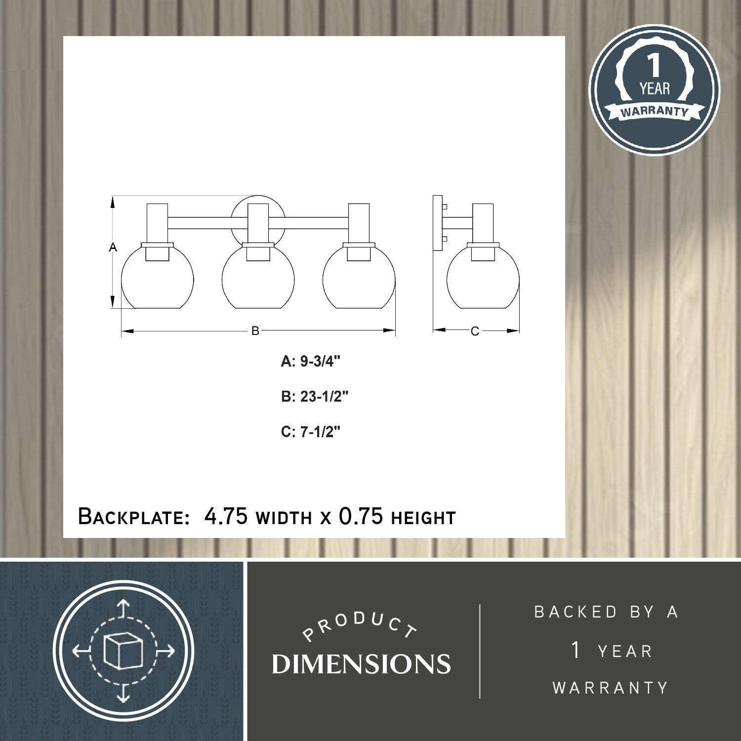 Marshall LED 23.5 inch Matte Black Bathroom Light Wall Light