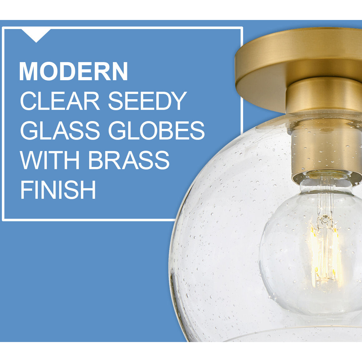 Rumi LED 9 inch Lacquered Brass Foyer Light Ceiling Light, Flush Mount