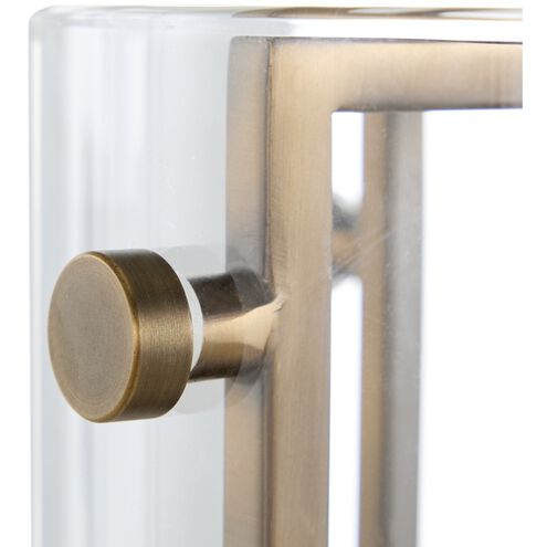 Sharon 1 Light 8.5 inch Antique Brass / Clear Glass Pendant Ceiling Light