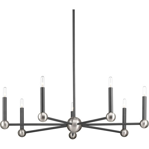 Foton 7 Light 32 inch Graphite Chandelier Ceiling Light, Design Series