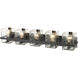 Bennington 5 Light 36.25 inch Matte Black Vanity Wall Light