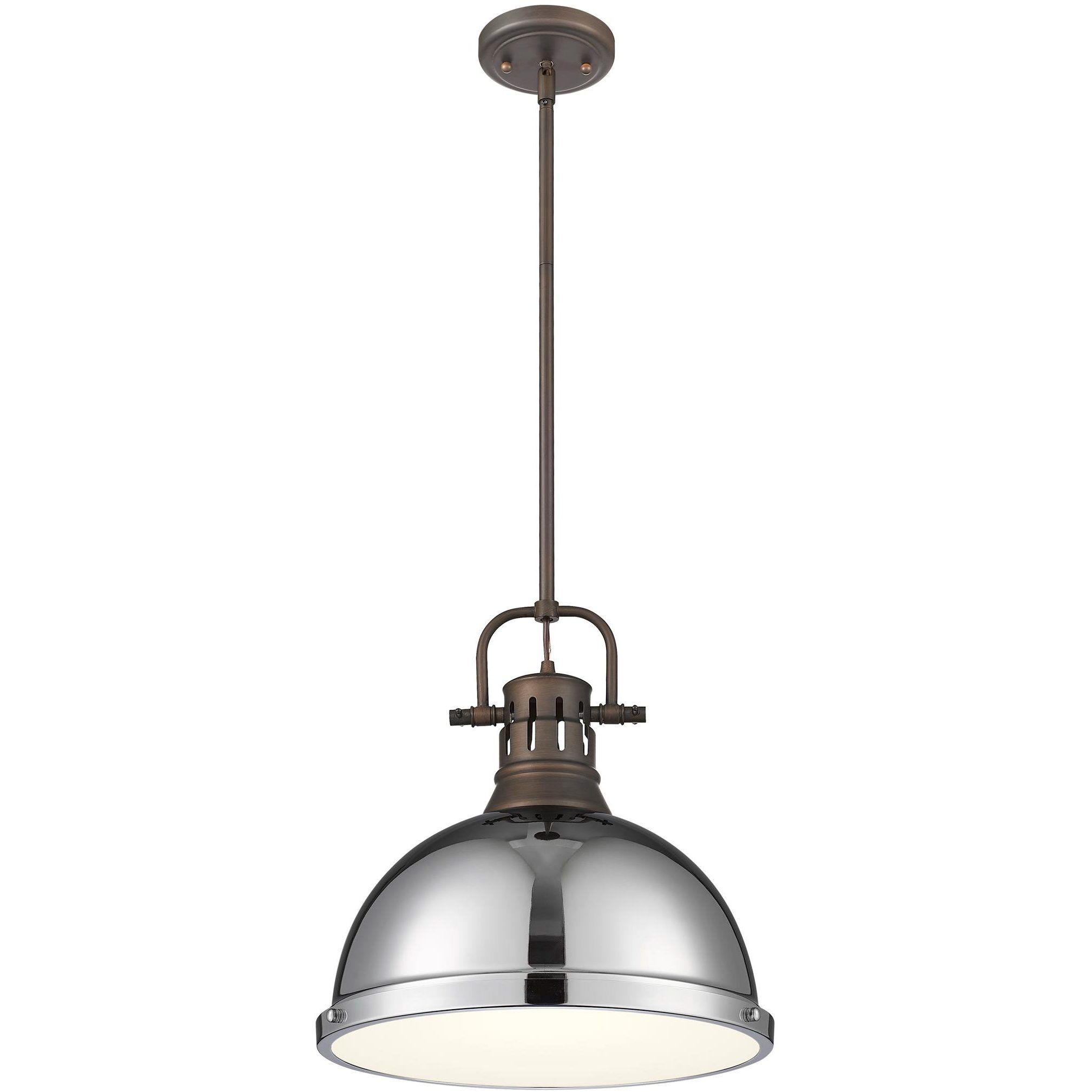 Yep Duncan 1 Light 14 inch Rubbed Bronze Pendant Ceiling Light in Chrome