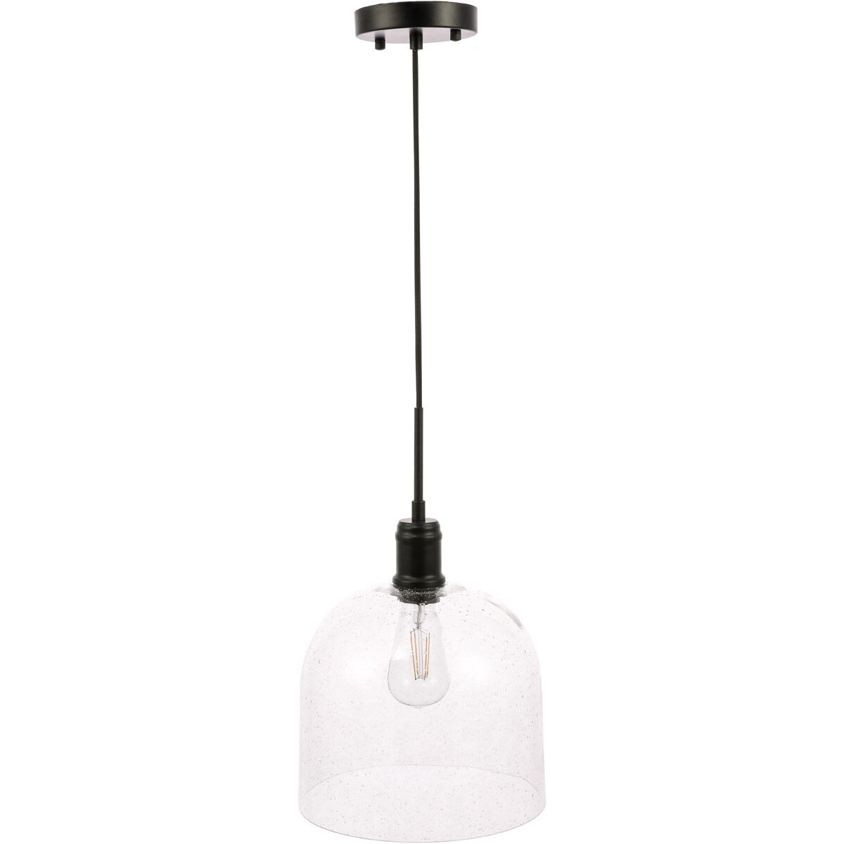 Gabe 1 Light 10 inch Black Pendant Ceiling Light