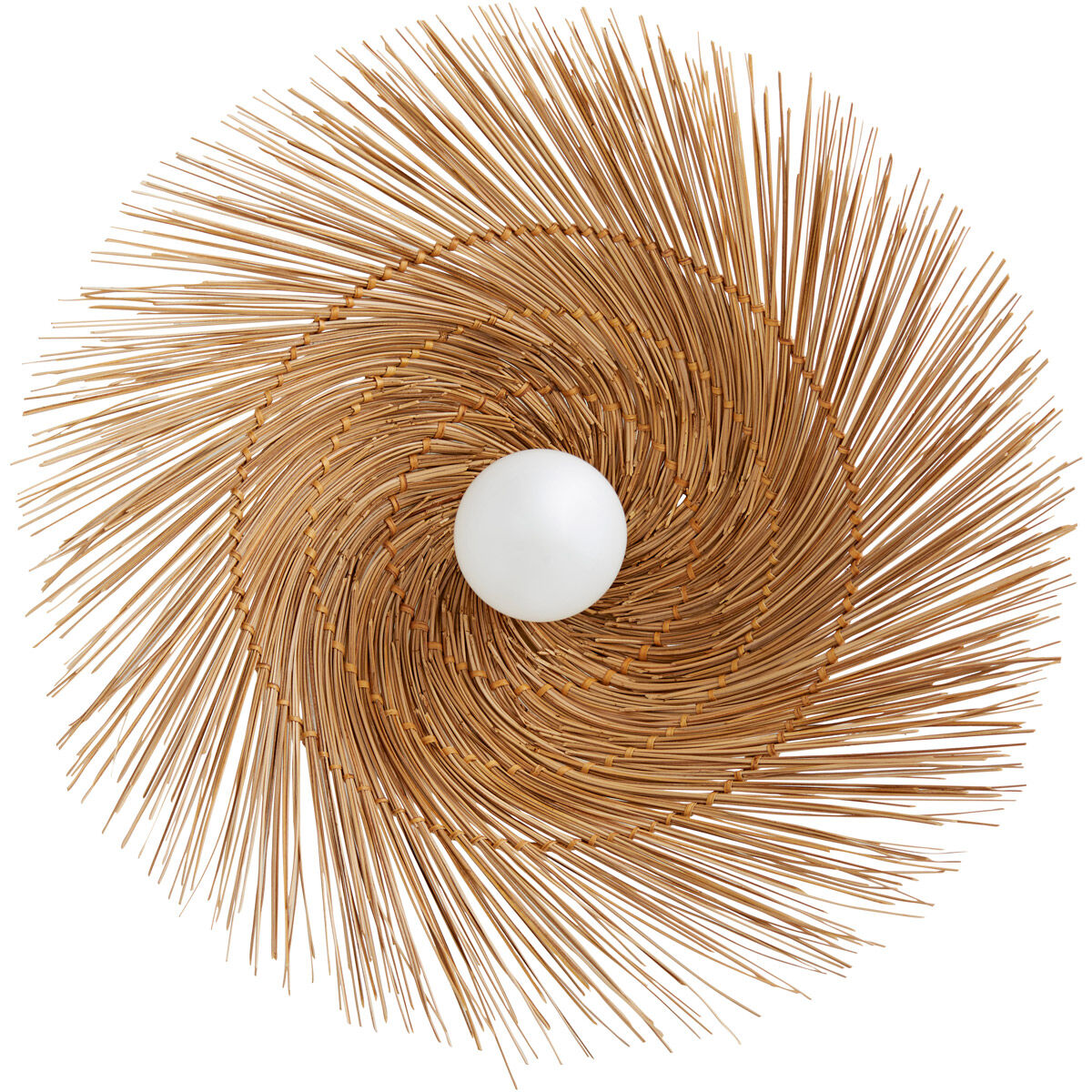 Hayes 1 Light 19 inch Natural and Antique Brass Flush Mount Ceiling Light