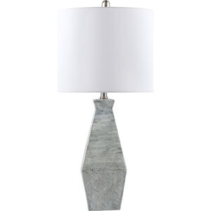 Tampa 28.5 inch 100 watt White and Gray Table Lamp Portable Light