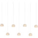 Virtu 7 Light 57 inch Natural/Silver Multi-Drop Pendant Ceiling Light