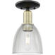 Arcadia Castile 1 Light 6 inch Black Antique Brass Semi-Flush Mount Ceiling Light in Clear