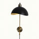 Luna Bella 1 Light 10 inch Matte Black and Weathered Brass Wall Sconce Wall Light