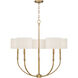 Molvene 5 Light 33 inch Legacy Brass Chandelier Ceiling Light
