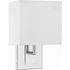 Brent Bath Sconce Wall Light in Polished Nickel