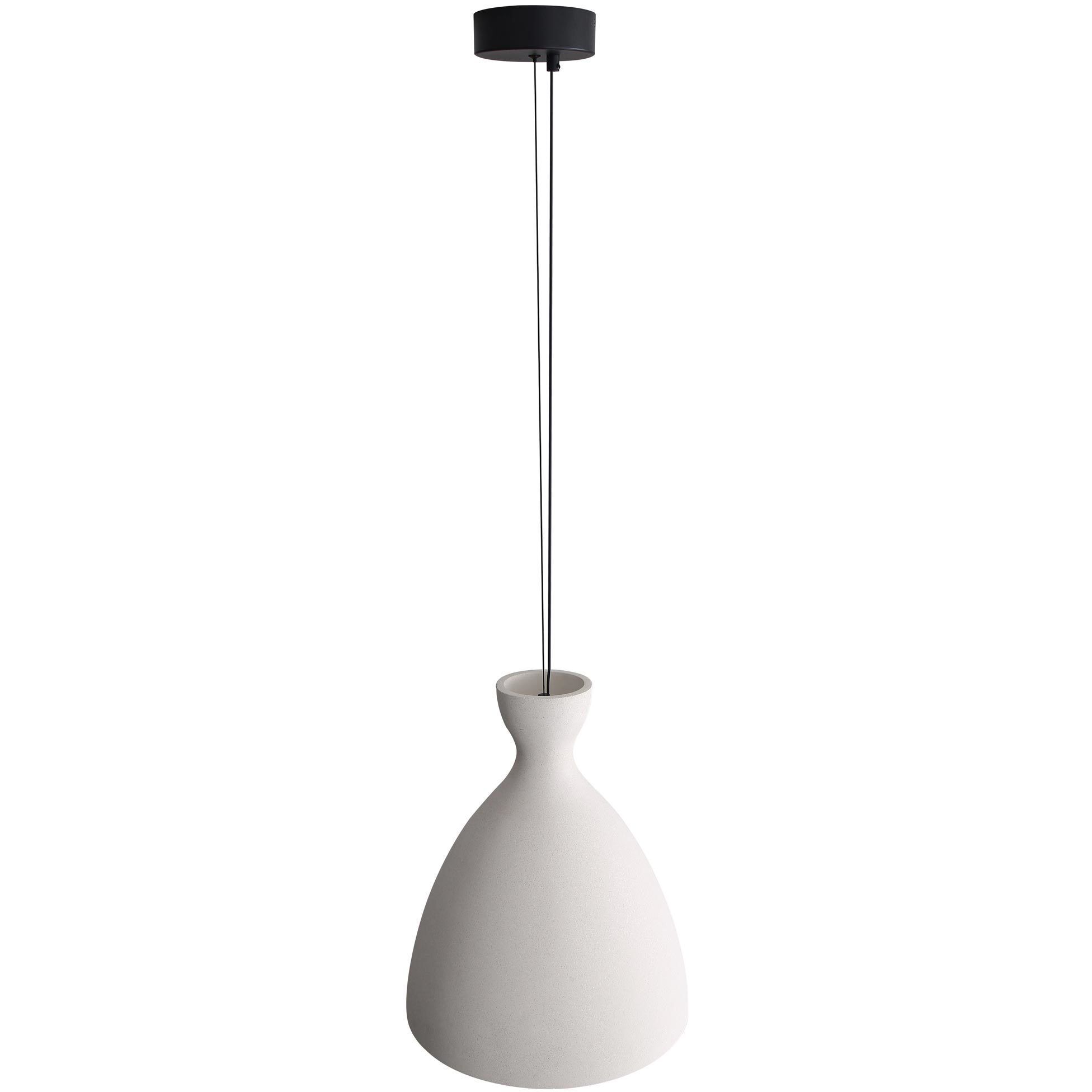 Aethera Pendant Ceiling Light in White Sandstone Cement