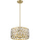 Dealey 5 Light 19.25 inch Heirloom Brass Chandelier Ceiling Light