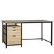 Nabucco 60 X 30 inch Bleached Walnut with Matte Black Desk