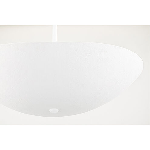 Fabius LED 36 inch White Plaster Pendant Ceiling Light, Large