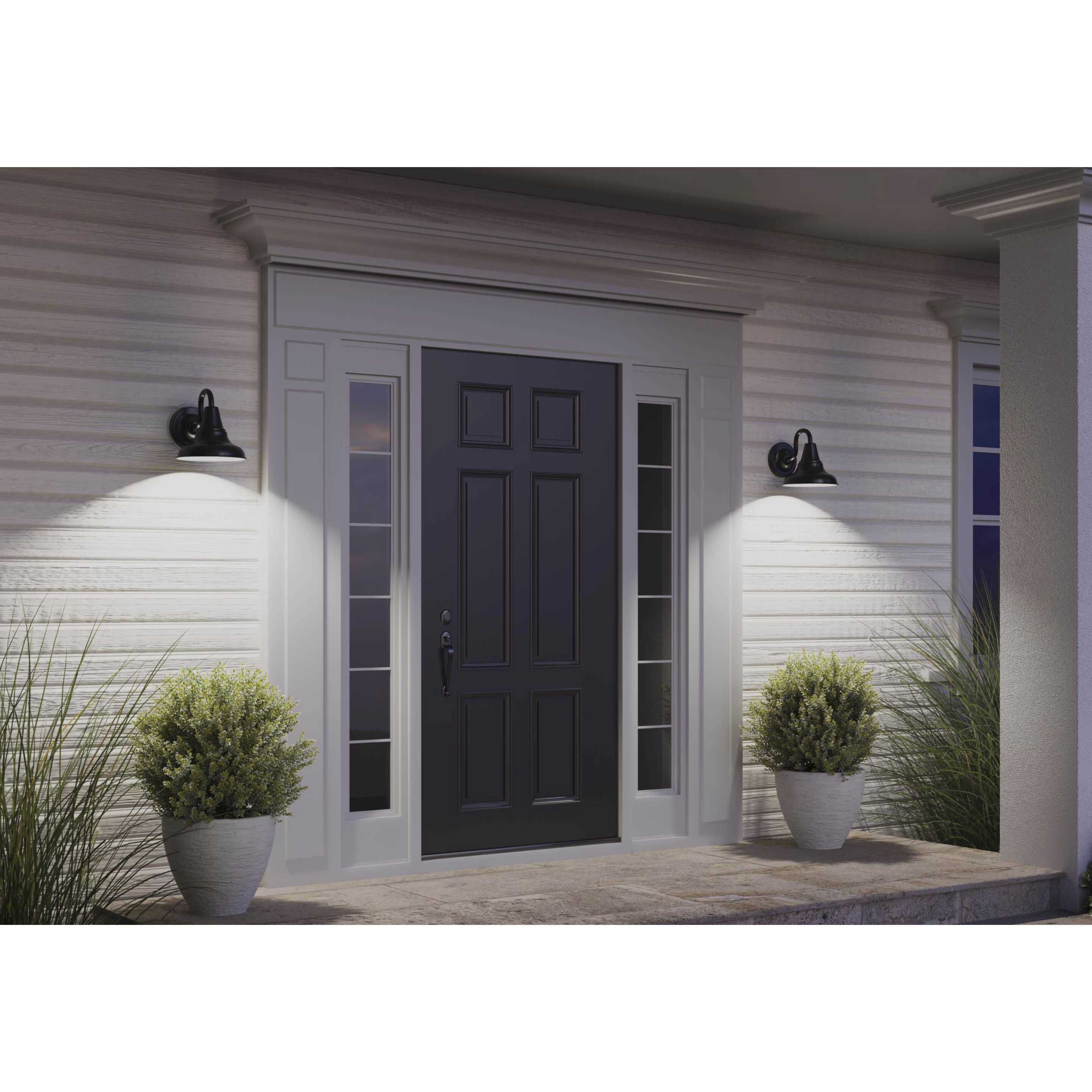 District Outdoor Wall Lantern in Antique Bronze, Standard Lamping, Medium