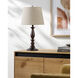 Kauri 21.5 inch 60 watt Dark Brown / Wood Accent Table Lamp Portable Light