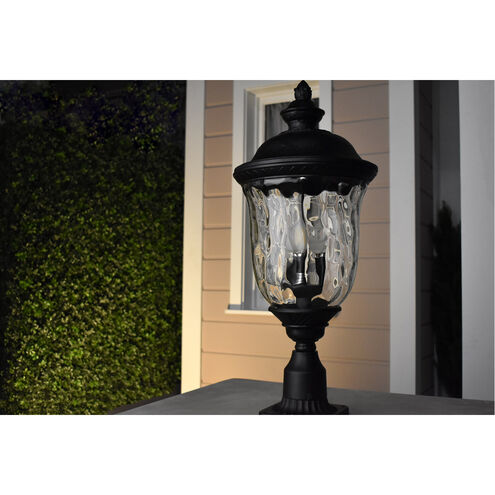 Carriage House DC 3 Light 27 inch Oriental Bronze Outdoor Pole/Post Lantern