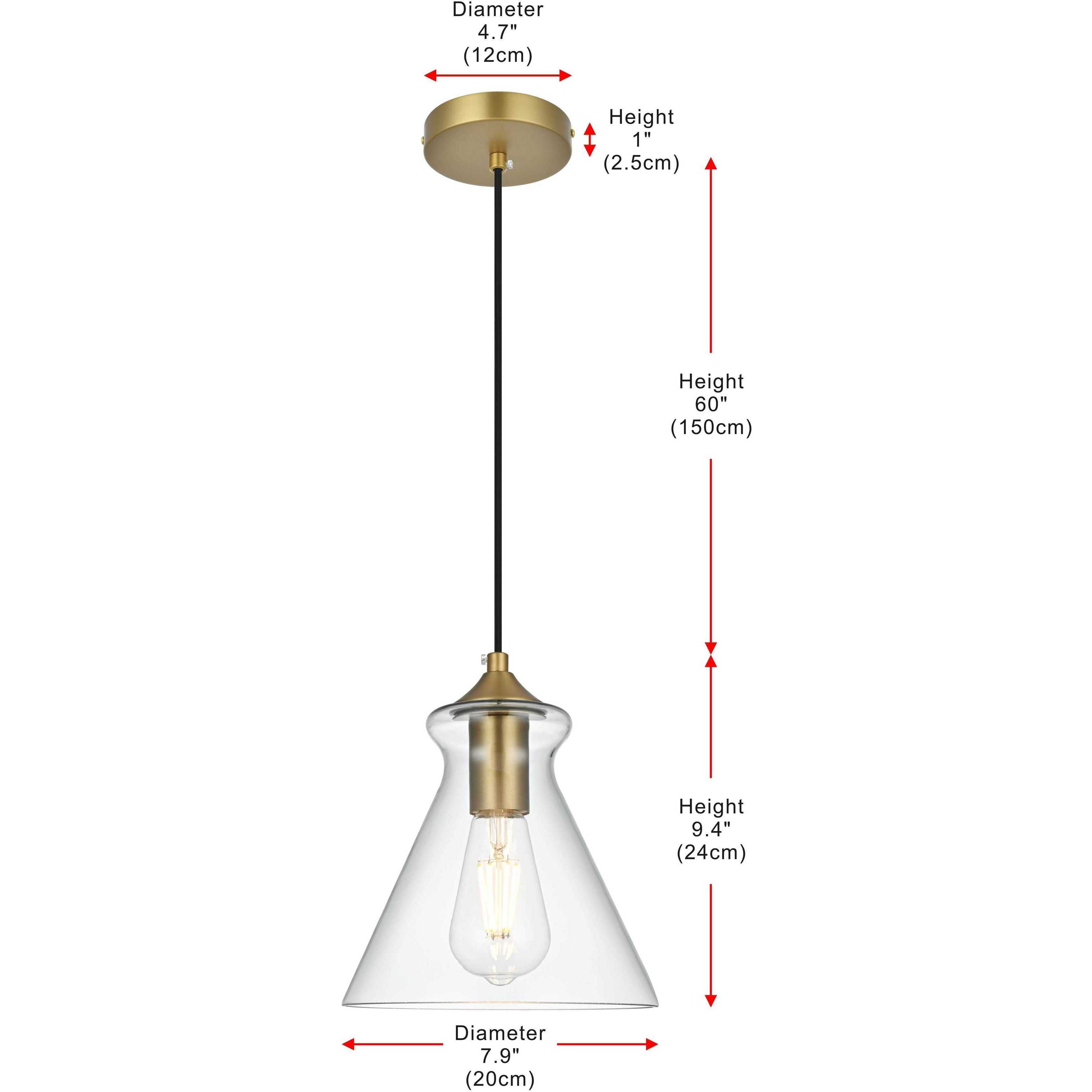 Destry 1 Light 8 inch Satin Gold Pendant Ceiling Light