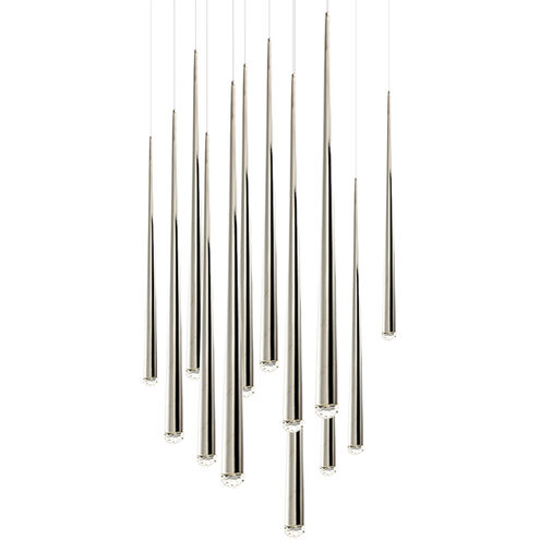 Cascade 13 Light 20 inch Polished Nickel Multi-Light Pendant Ceiling Light