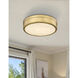 Anders LED 15 inch Rubbed Brass Flush Mount Ceiling Light