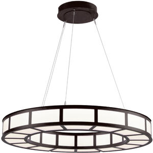Carlyle LED 35.5 inch Flat Bronze Chandelier Ceiling Light, Metro