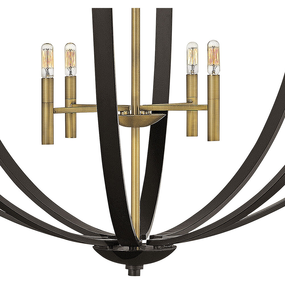 Euclid 16 Light 52 inch Spanish Bronze with Heirloom Brass Indoor Chandelier Ceiling Light