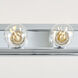 De-Lovely 4 Light 24 inch Chrome Bath Vanity Wall Sconce Wall Light