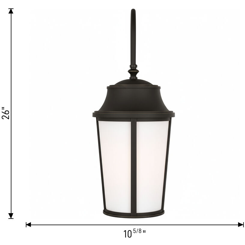 Portola 1 Light 26 inch Textured Black Outdoor Wall Lantern, Large