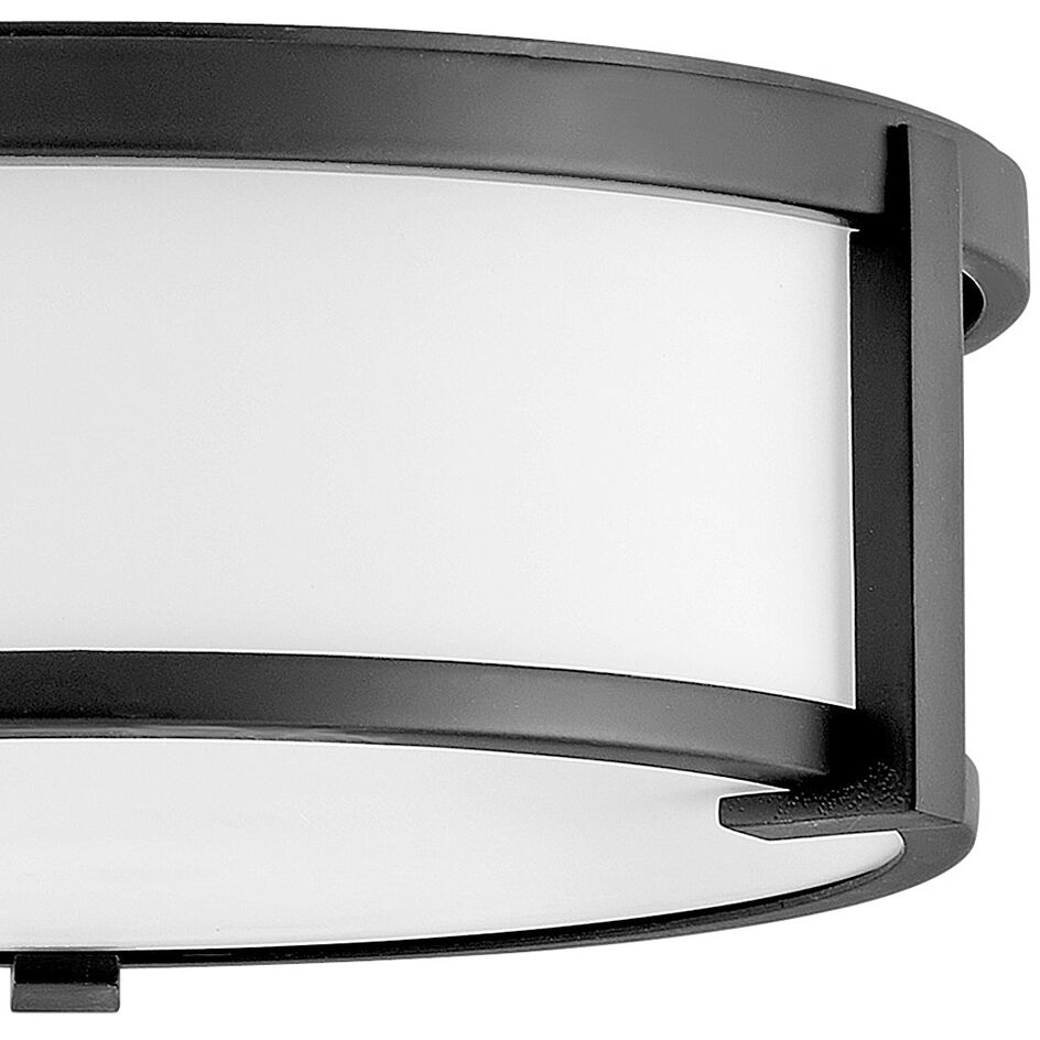 Lowell 2 Light 13.25 inch Black Indoor Flush Mount Ceiling Light