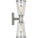 C&M by Chapman & Myers Alessa 2 Light 5 inch Polished Nickel Bath Vanity Wall Sconce Wall Light