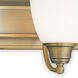 Springfield 3 Light 24 inch Antique Brass Bath Vanity Wall Light
