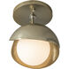 Brooklyn 1 Light 6 inch Modern Brass and Modern Brass Semi-Flush Ceiling Light