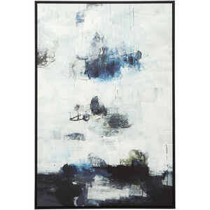 Black And Blue Black and Blue Framed Abstract Art
