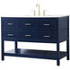 Sinclaire 48 X 22 X 34 inch Blue Vanity Sink Set