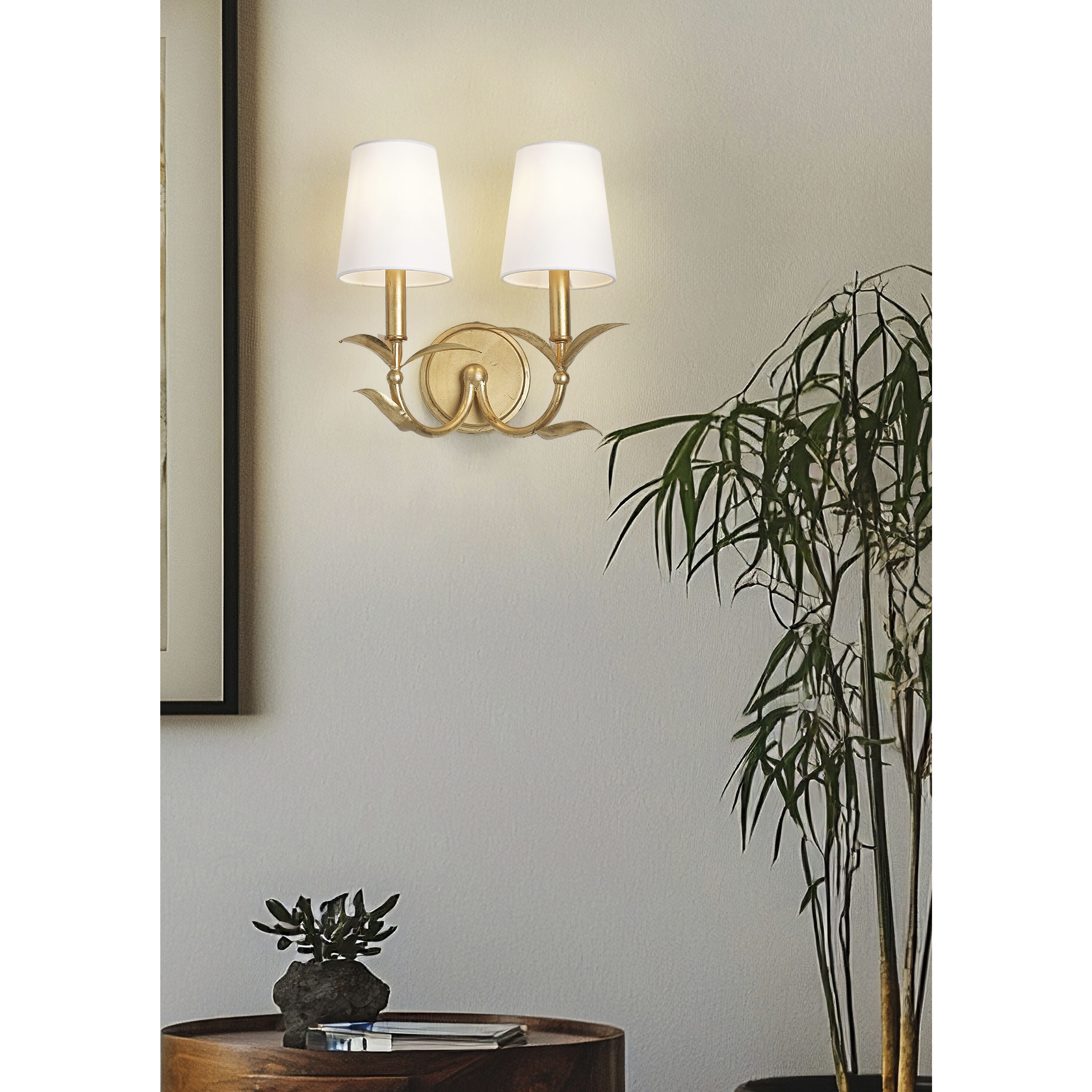 Aslin Wall Sconce Wall Light in Gold Leaf