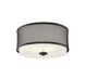 Modern 3 Light 14.75 inch Matte Black Flush Mount Ceiling Light